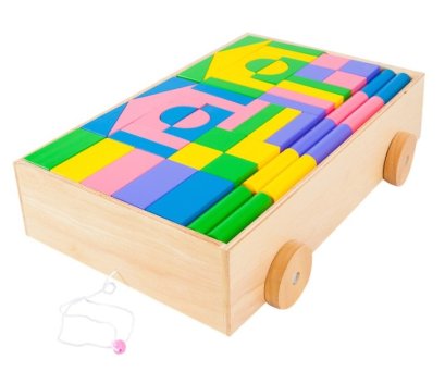 รถลากบล็อก 150 ชิ้น (ทำสี)