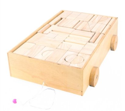 รถลากบล็อก 150 ชิ้น (ไม่ทำสี)