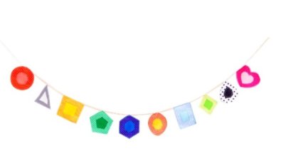 ธงราวสอนสนุก ชุด สีและรูปทรง