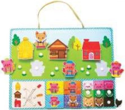 กระดานแขวนแสนสนุก ชุด หมู 3 ตัว