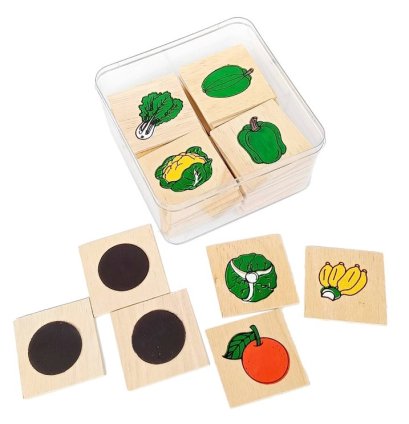 ภาพติดแม่เหล็ก ชุดผลไม้-ผัก