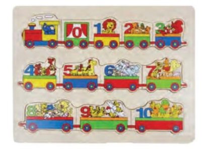 ตัวต่อรถไฟสอนนับเลขสัตว์ (0-10)