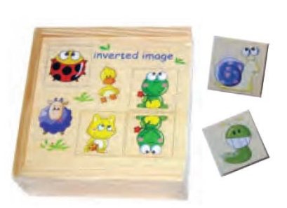 เกมจับคู่ภาพกลับหัวชุดแมลงและสัตว์ (24 ชิ้น)