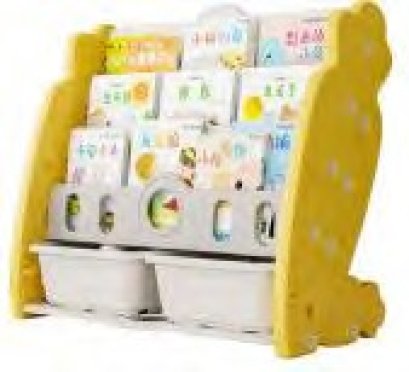 ชั้นวางหนังสือแครอท+ถาด