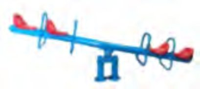 ไม้กระดก 4 ที่นั่ง ขาตรง