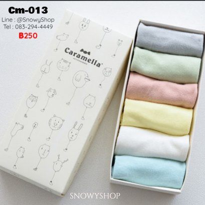 [พร้อมส่ง] [Cm-013] ถุงเท้าสั้น มี 6 สีในกล่อง