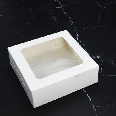 WB46 กล่องเบเกอรี่สีขาว กล่องบราวนี่