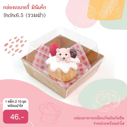 1 แพ็คมี 10 ชุด / ขนาด 9 x 9 x 6.5 cm. (รวมฝา) จำหน่ายพร้อมฝาพลาสติก