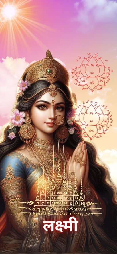 วอลเปเปอร์พระแม่ลักษมีรุ่นใหม่ รุ่นหนุนดวง