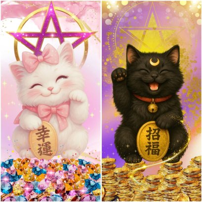 Lucky Waving Cat Wallpaper (Gen 2)