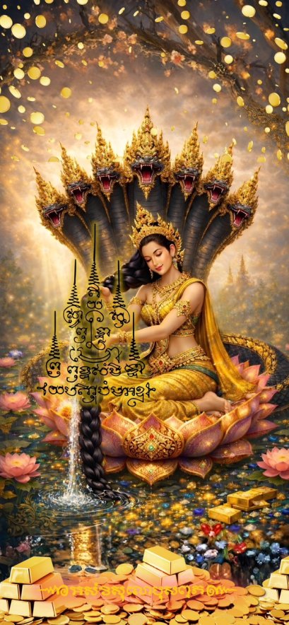 Proteção Mãe Terra (Phra Mae Thorani) & Phraya Nilaphat Nakharat Exclusivo da Mahaleab