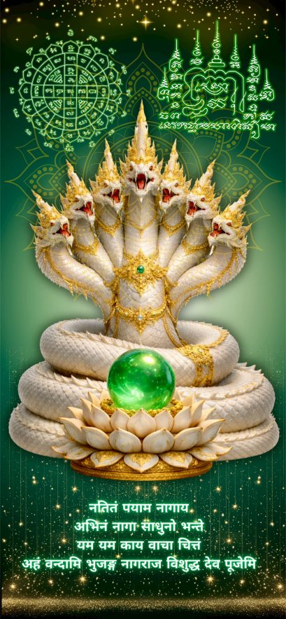 Papel de Parede "Pu Phuchong Nakharat" e a Esfera de Cristal Verde