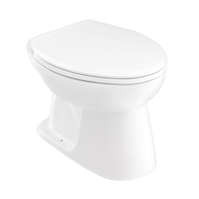 P3801(N)ST สุขภัณฑ์นั่งราบราดน้ำ Pail Flush ฝายาว