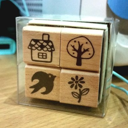 Stamp Set ชุดบ้าน ขนาดทั้ง set 4.3*4.3 cm.