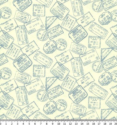 ผ้า American country 2019 ขนาด 22.5 x 55 ซม.(1/8 หลา)