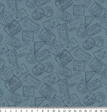 ผ้า American country 2019 ขนาด 22.5 x 55 ซม.(1/8 หลา)