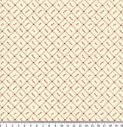 ผ้า American country 2019 ขนาด 22.5 x 55 ซม.(1/8 หลา)