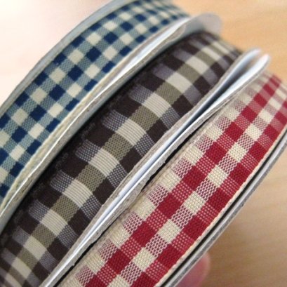 โบว์ลายสก๊อต ขนาด 1.3 ซม. ราคา/หลา