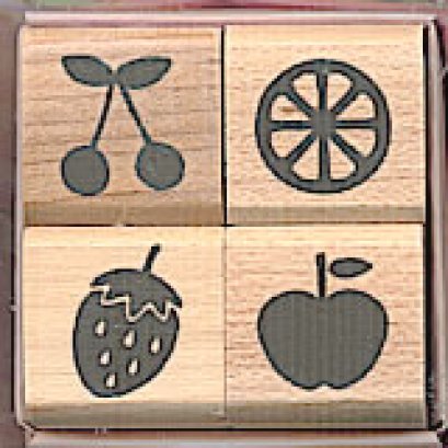 Stamp Set ชุดผลไม้ ขนาดทั้ง set 4.3*4.3 cm.