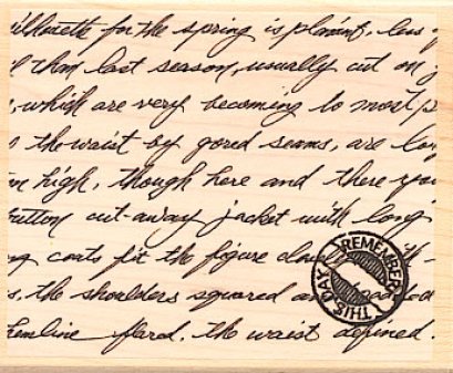 Stamp ลายอักษร ขนาด 7.5*9 cm.