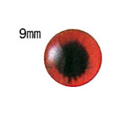 ตาตุ๊กตา สีแดง ขนาด 9มม. ราคาต่อคู่