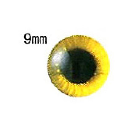 ตาตุ๊กตา สีเหลือง ขนาด 9 มม. ราคาต่อคู่