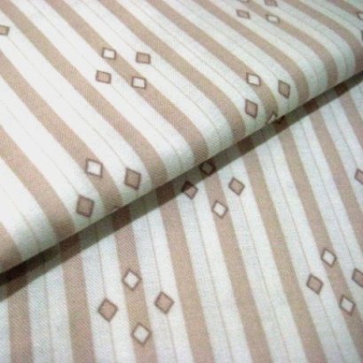 ผ้า cotton American Country ลายทางข้าวหลามตัดโทนชมพู ขนาด 1/8 m.(25*55 cm.)