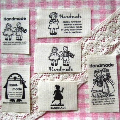 ป้ายผ้า Handmade ลายเด็ก รวม 6 ลาย หน้ากว้าง 3 cm. ราคา/set