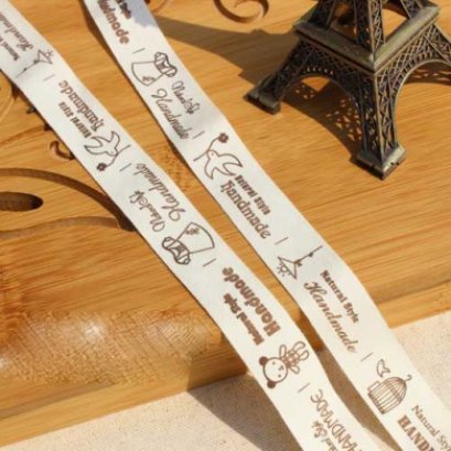 เทปผ้า Cotton ลาย Hand Made นก หน้ากว้าง 1.9 cm. มี 7 ลาย ราคา/หลา