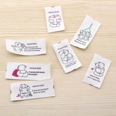 ป้ายผ้า Handmade ลายหมี รวม 7 ลาย ขนาด 2.5 cm.ราคา/หลา