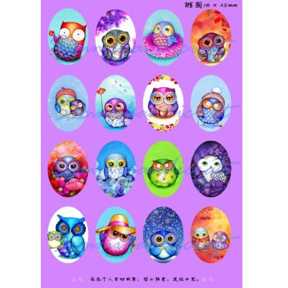 ภาพสำหรับนำไปทำจี้ หรือตัวห้อย Owl เลือกขนาดด้านในค่ะ