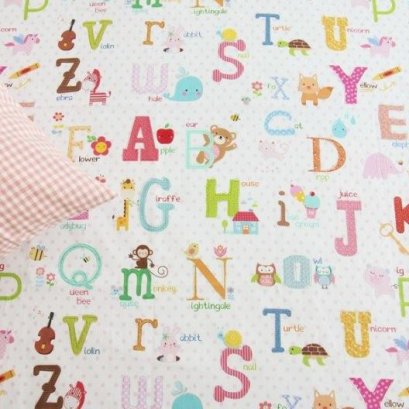 ผ้าฝ้ายเกาหลี  ขนาด 1/4 หลา (55 x 45 cm.)