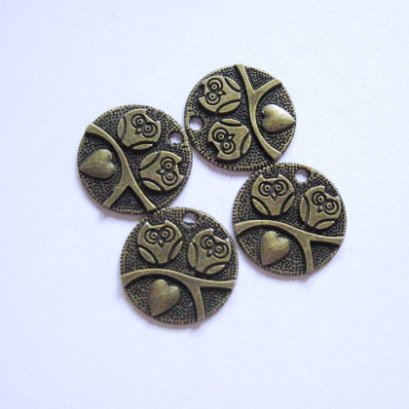 ตัวห้อยซิป กลมนกฮูก 2.4 cm. อันละ