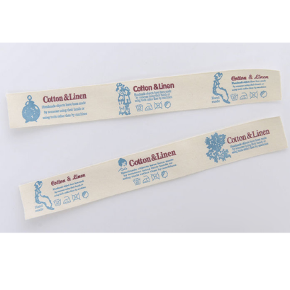 เทปผ้า Cotton ลาย cotton&amp;linen หน้ากว้าง 2.5 cm. ราคา/หลา