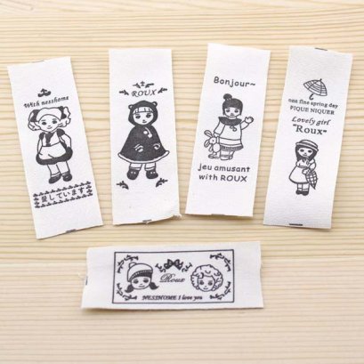 ป้าย cotton ลายเด็กเทปกว้าง 2.6 ซม. ราคาหลาละ