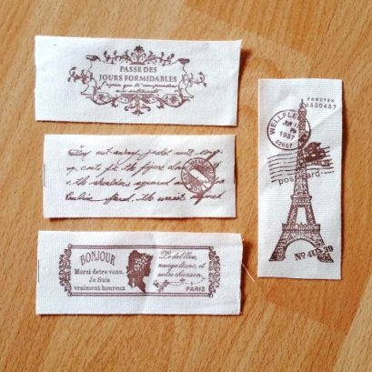 เทปผ้า Cotton ลาย Paris หน้ากว้าง 4 cm. ราคา/หลา