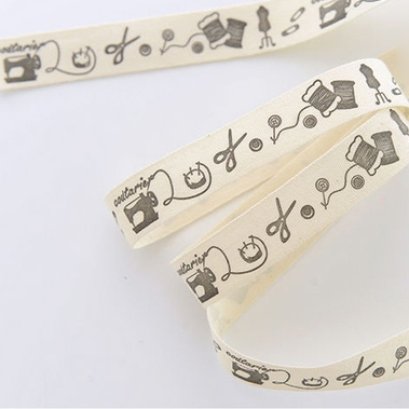 เทปผ้า Cotton ลาย Sewing หน้ากว้าง 1.5 cm. ราคา/หลา
