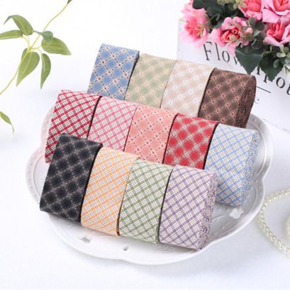 ผ้ากุ๊นสำเร็จรูป (ผ้า Country) หน้ากว้าง 4 cm. หลาละ (เลือกสีด้านในนะคะ)