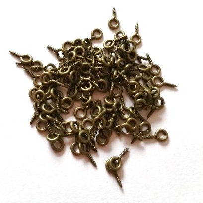 หมุดเกลียว สีเหลืองดำ ขนาดยาว 1 ซม. (30 ตัว/set)