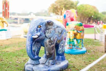 จัดแสดง “ช้างศิลป์เชียงราย”  ในงานมหกรรมไม้ดอกอาเซียน