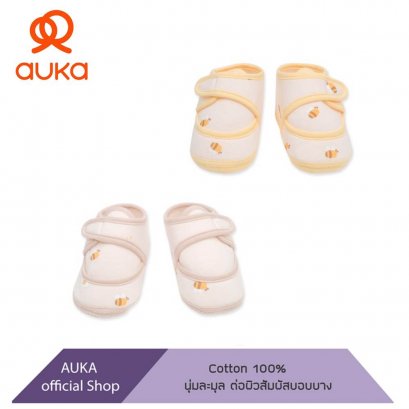 Auka .รองเท้าเด็กก่อนวัยหัดเดิน อายุ 3 - 12 เดือน.Cocoa Little Bee
