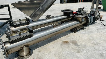 สกรูลำเลียงสเตนเลส(ตัวนอน) ความยาว 160 cm ใบ/ท่อสกรู 6” (มี 2 ตัว)