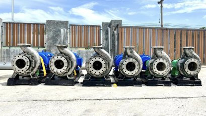 ชุดปั้มน้ำหอยโข่งงานสเตนเลส INLINE PUMP ขนาดท่อ 8”- 6” งานสเตนเลสรุ่นทน สภาพสวยพร้อมใช้งาน