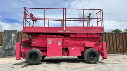 รถกระเช้าเอ็กลิฟท์ญี่ปุ่น(X-Lift) NICHI JAPAN รุ่น SV 091 โหลดน้ำหนัก 900 kg / ยกสูง 9 เมตร / คอนโทรล 2 ตำแหน่ง (บน/ล่าง) เครื่องยนต์ดีเซล ISUZU เครื่องใช้งานได้ปกติ
