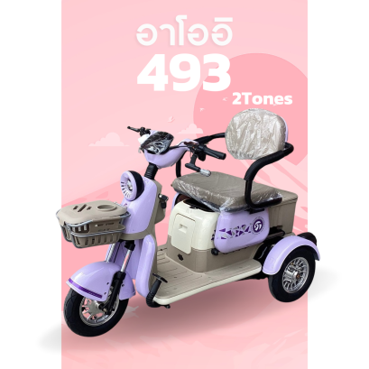 จักรยานไฟฟ้า 3 ล้อ 493-2Tones สีม่วง