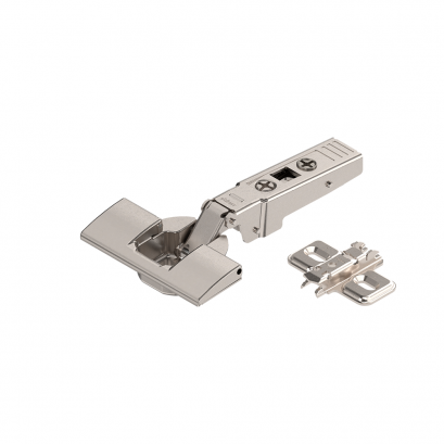 Hinge for thick doors and doors with profile