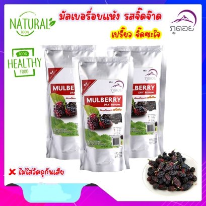 มัลเบอรี่อบแห้ง รสจิ๊ดจ๊าด ตราภูดอย Mulberry dry flavor Spicy salt  brand phudoi