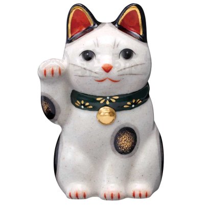 แมวโบราณญี่ปุ่น แต่งสีทอง กวักขวา