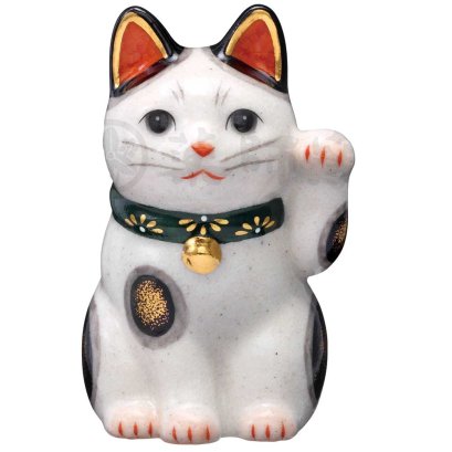 แมวโบราณญี่ปุ่น แต่งสีทอง กวักซ้าย