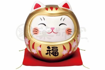 แมวดารุมะ สีทอง การเงินโชคลาภ ขอพรสมหวังดั่งใจ